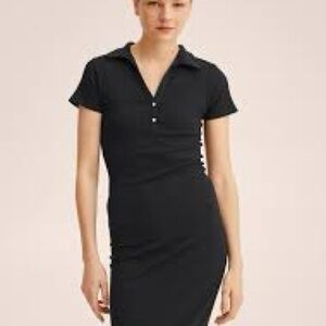 Elegant Black Polo Dress